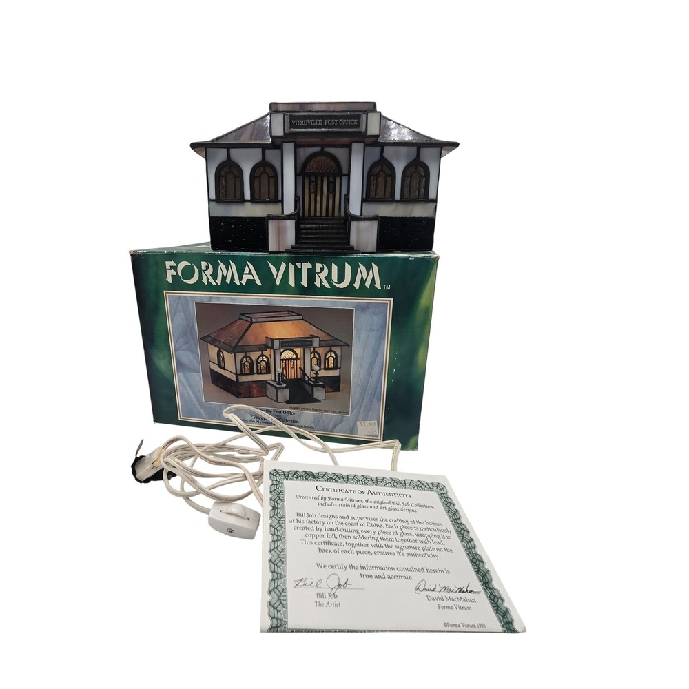 Forma Vitrum Vitreville Post Office Stained Glass House Bill Job 1993 Box COA
